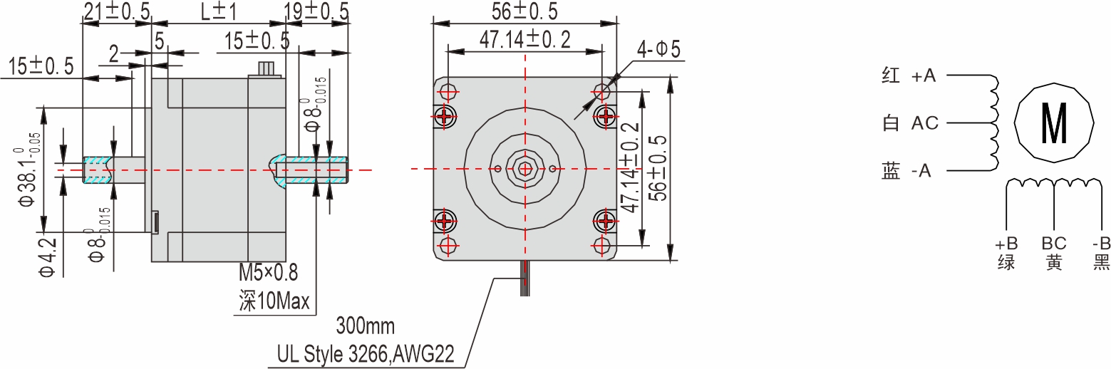 英士達(dá)機(jī)電 56mm中空軸步進(jìn)電機(jī)